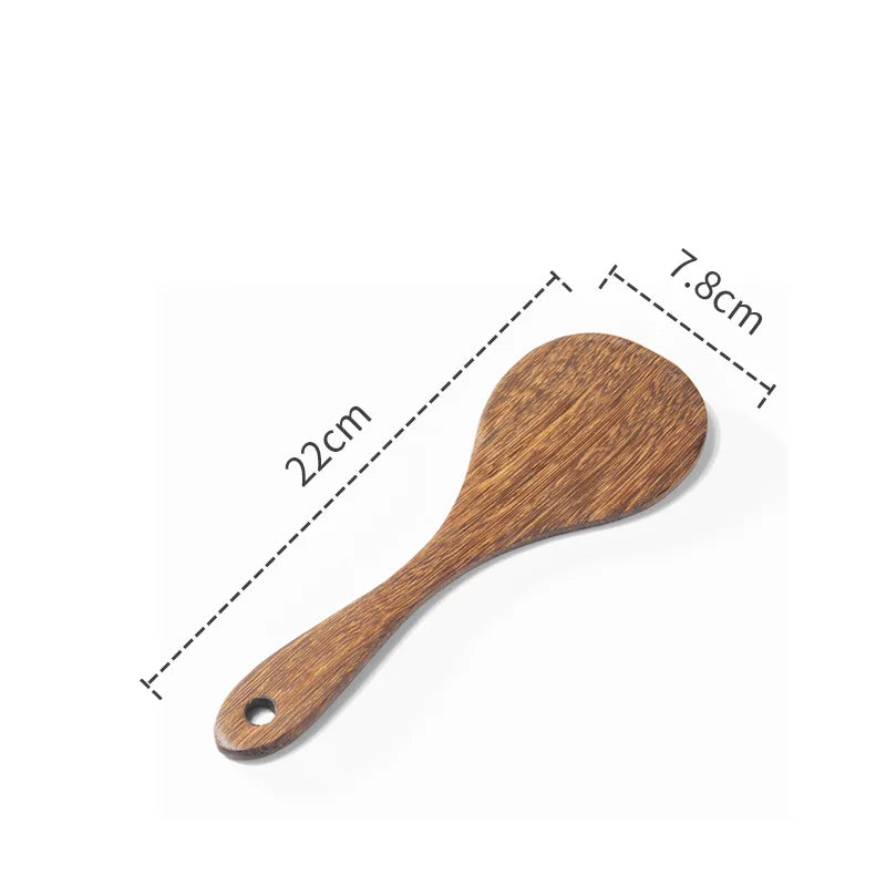 Wooden Handle Non-Stick Kitchen Utensil Set