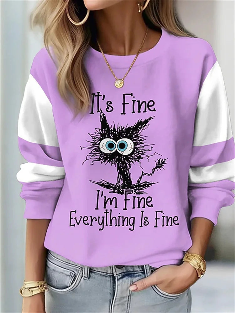 Floral Cat Pullover