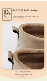 Women Snow Ankle Boots – Anti-Slip Plush Leather Winter Footwear