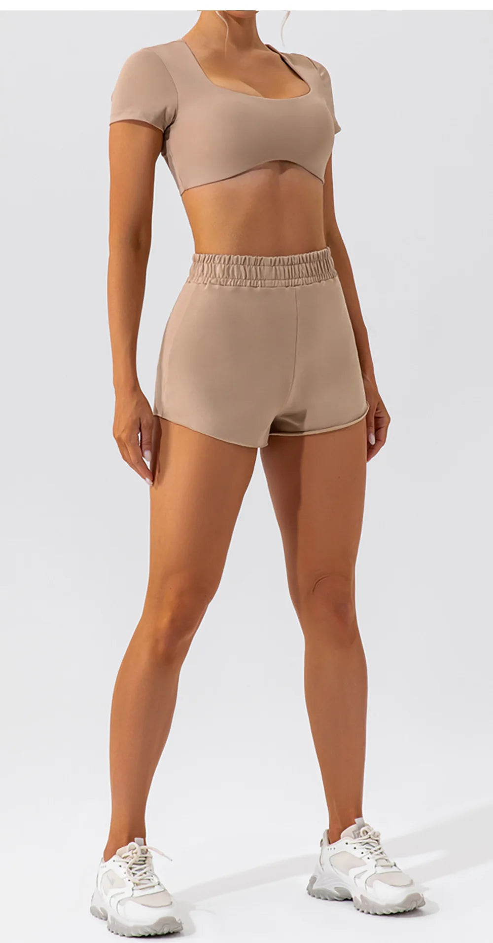 Women Crop Fit Yoga Tee