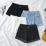 EaseEdge™ – Loose High Waist Denim Shorts 2025 (Chic, Flowy & Cool-Weather Friendly)
