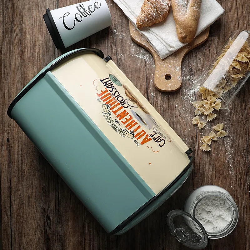 Metal Bread Box with Lid