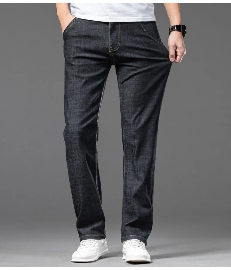 Men's Plus Size Straight Business Jeans