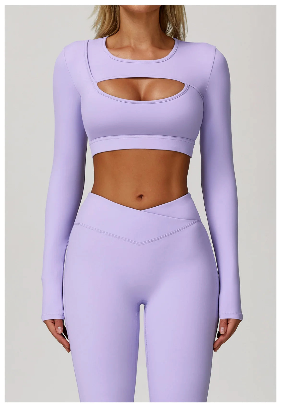 Women's Hollow Out Long Sleeve Yoga Shirt – Gym Workout Running Top