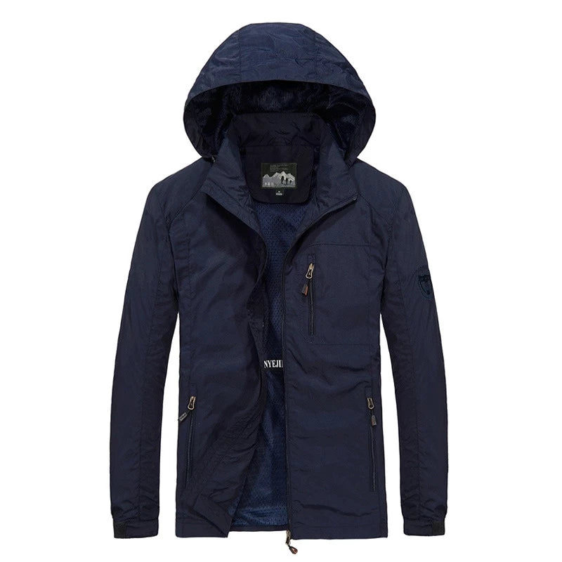 Men’s Waterproof Hooded Windbreaker