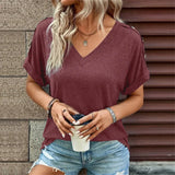 Women Cotton V-Neck Button Shirt
