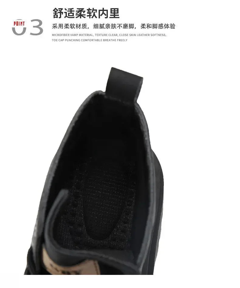 Men’s Autumn Waterproof Mid-Top Leather Boots