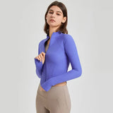 Women Zipper Slim Yoga Sports Jacket