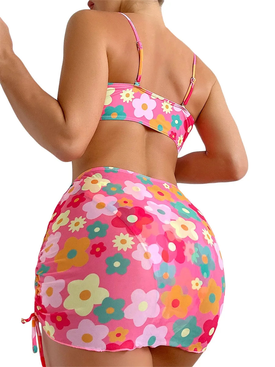 3PCS Push-Up Bikini Set