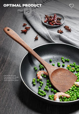 Wooden Handle Non-Stick Kitchen Utensil Set