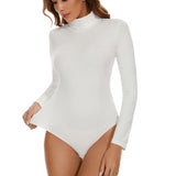 Women High Neck Long Sleeve Bodysuit