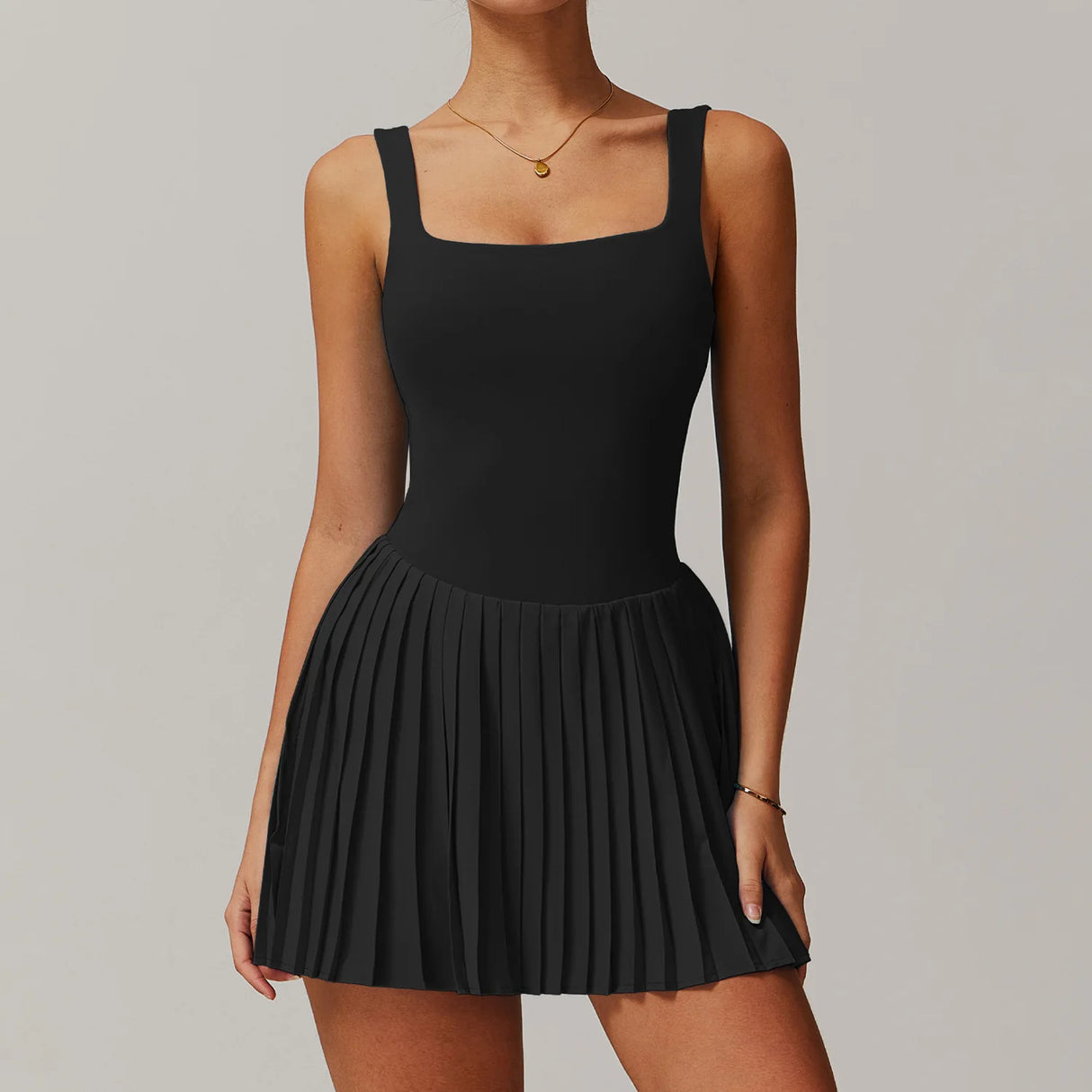 Women Pocket Pleated Sports Jumpsuit