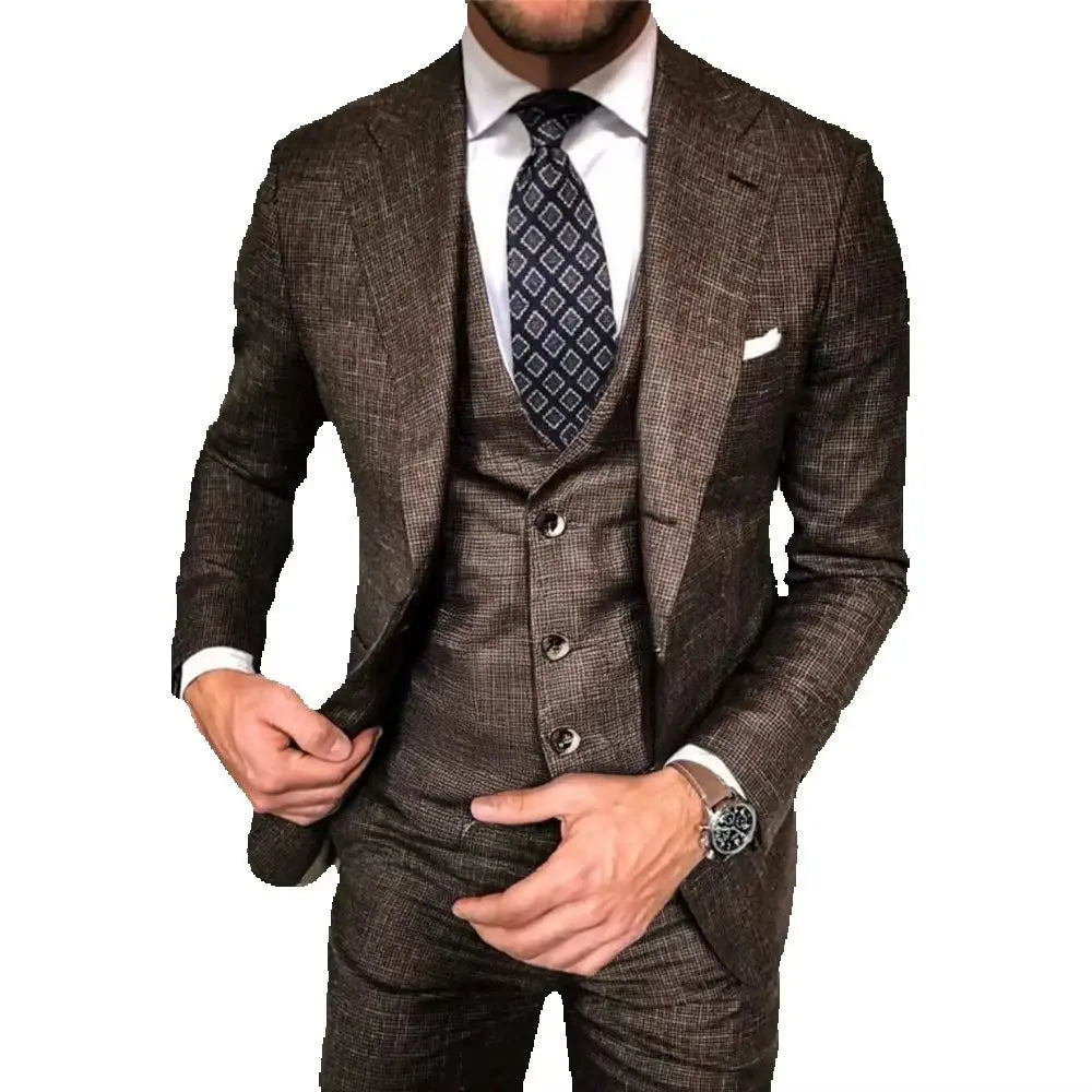 2025 Men's Plus Size Suit – 3 Piece Slim Fit Tuxedo