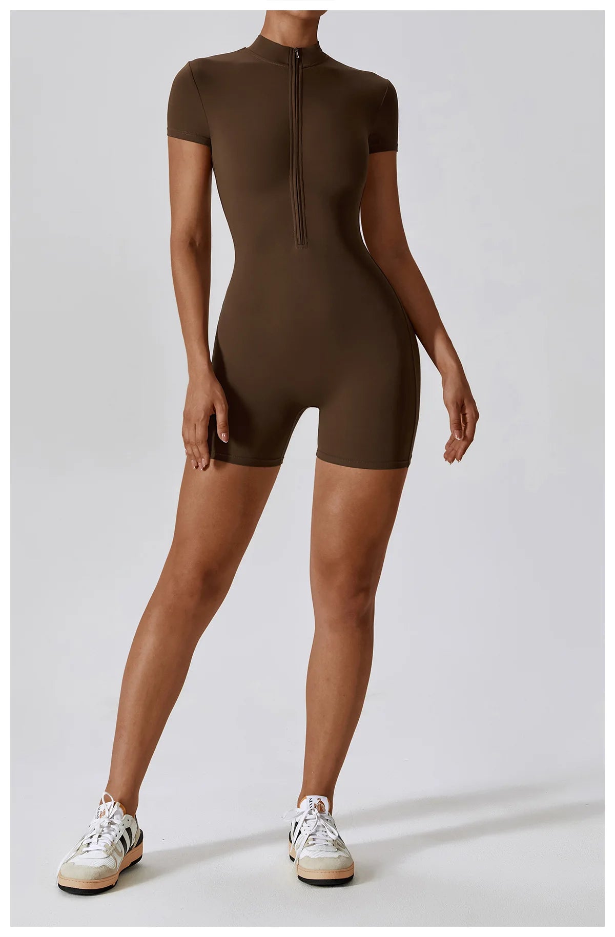 Women Summer Zipper Yoga Jumpsuit