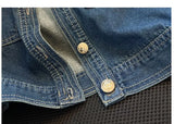 Women's Short Sleeve Denim Cropped Jacket