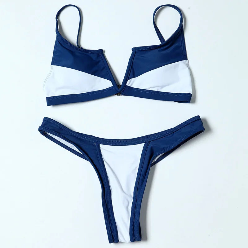 Denim V-Thong Bikini