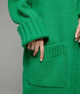 Women Long Pocket Knit Cardigan