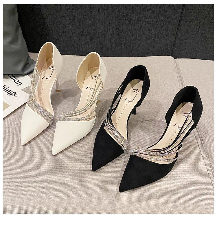 Autumn Evening Party Pumps – Nude, Black & Gold 2025