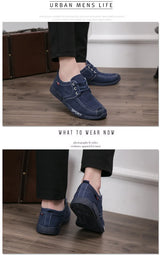 Men’s Breathable Lace-Up Canvas Sneakers