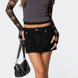 LowKeyMini™ – Y2K Low Rise Mini Skirt (Pockets, Sexy Vintage Fit)
