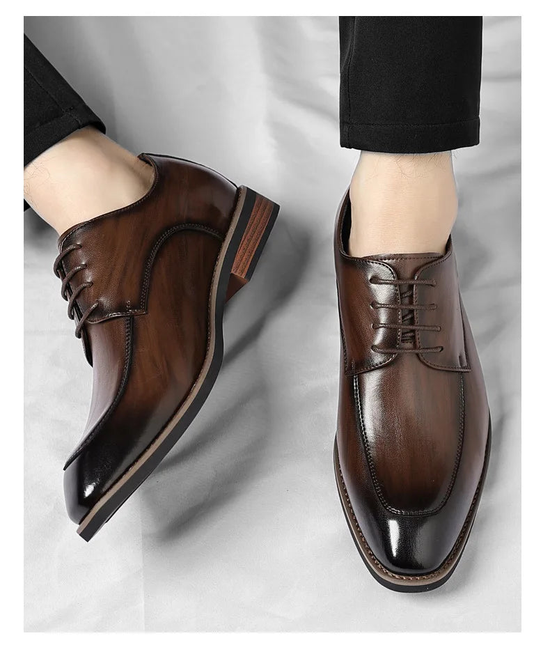 Men Large Size Leather Dress Shoes