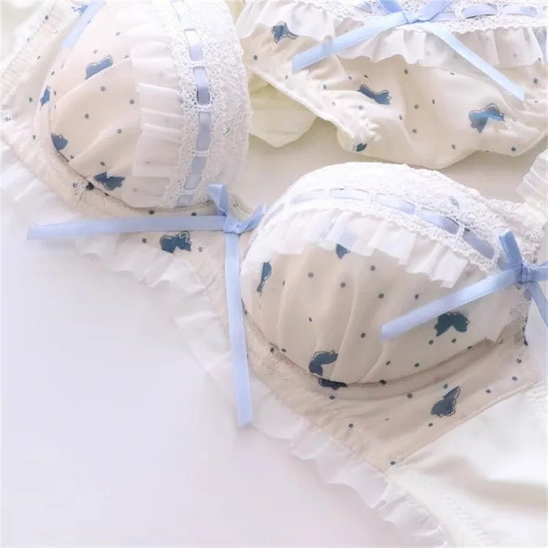 Women Lolita Push Up Bra Set