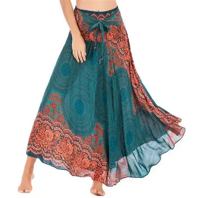Women Vintage Plaid Button Midi Skirt