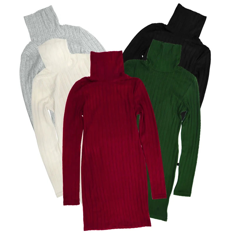Women's Turtleneck Bodycon Mini Dress
