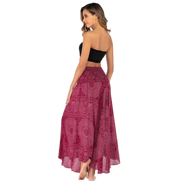 Women Vintage Plaid Button Midi Skirt