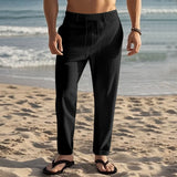 Men Cotton Linen Straight Pants