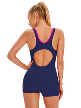 Women Patchwork Plus Size Swimsuit