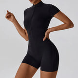 Women Summer Zipper Yoga Jumpsuit