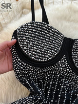 Women's Strapless Beaded Evening Dress