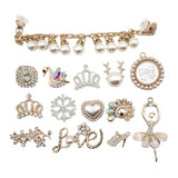 Women Bling Shoe Charms Crystal Chain Jewelry