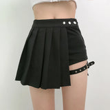 Women Plaid Gothic Half Skirt