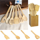 6-Piece Wooden Handle Kitchen Utensil Set