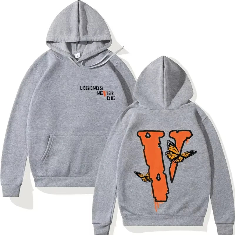 Men's Plus Size V-Shaped Hoodie – Casual Loose Fit