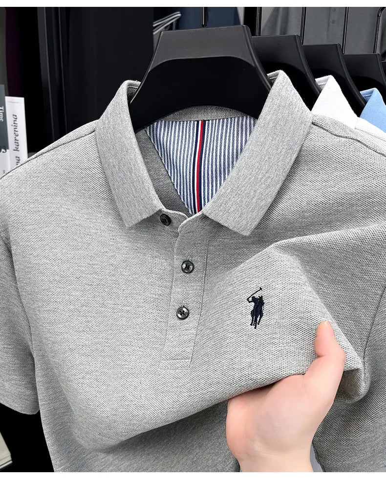 Men Cotton Embroidered Polo Shirt
