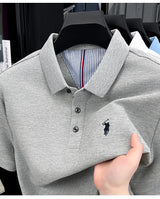 Men Cotton Embroidered Polo Shirt