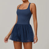 Women Mesh Breathable Tennis Skirt