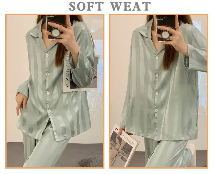 Women's Satin Pajama Set