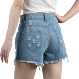 Women’s Ripped High Waist Tassel Jorts