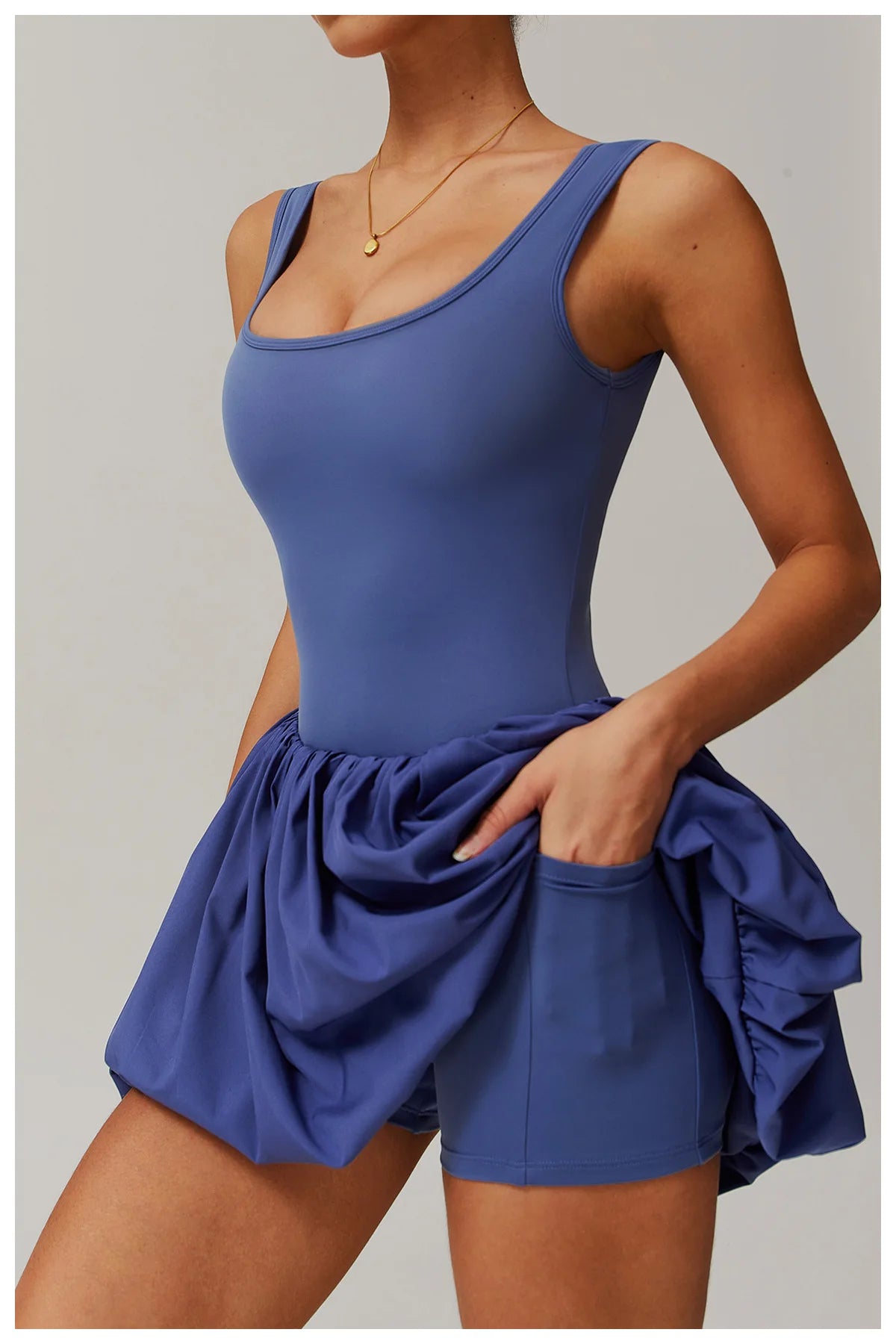 Women Short Skirt Yoga Jumpsuit