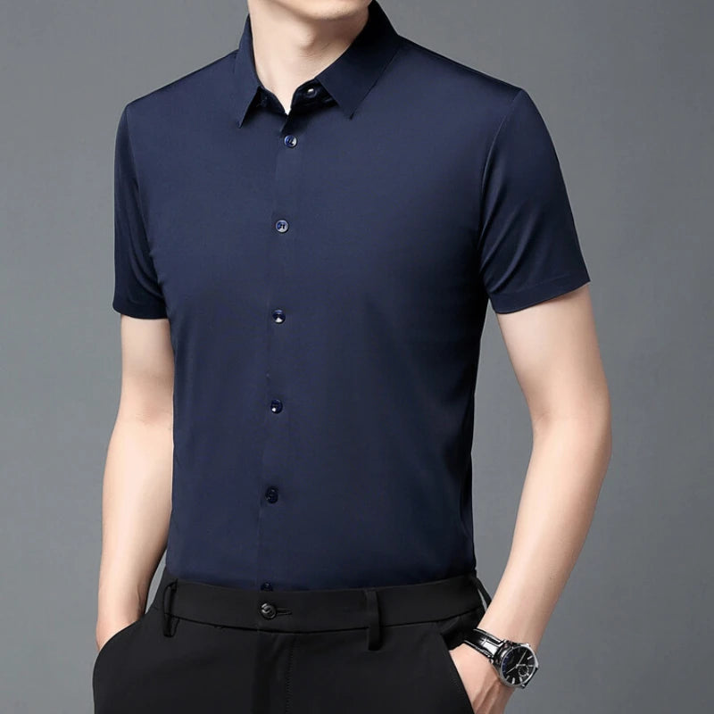 Men Stretch Short Sleeve Shirt
