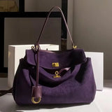 Frosted Leather Shoulder Bag