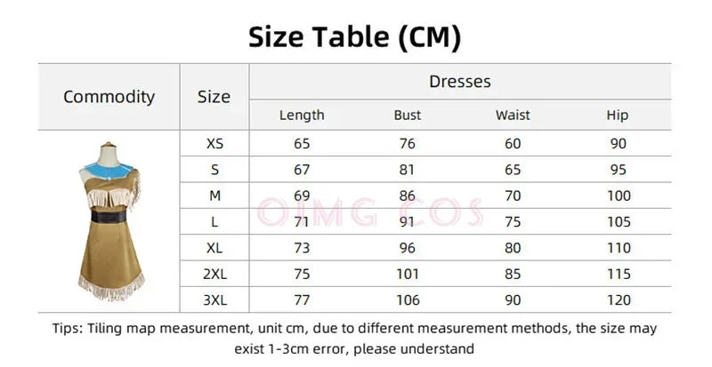 Pocahontas Princess Cosplay Costume