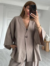 Women's Linen 2 Piece Set