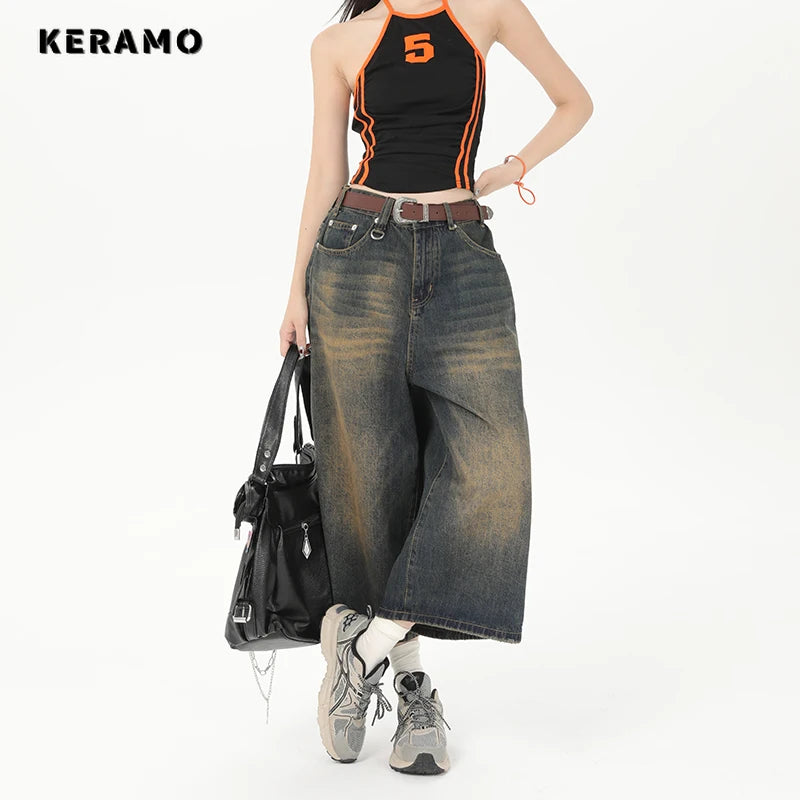 OverEase™ – Vintage Oversize Denim Shorts 2025 (Wide Leg, Relaxed & Throwback Inspired)