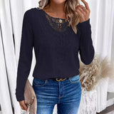 Women Cut-Out Lace T-Shirt