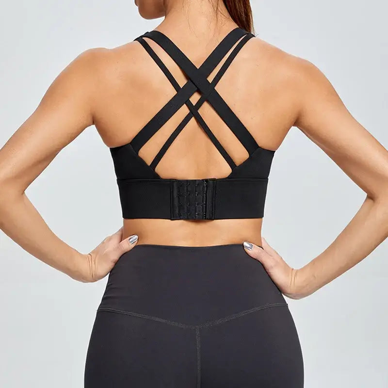 Women Cross Back Sports Bra Plus Size